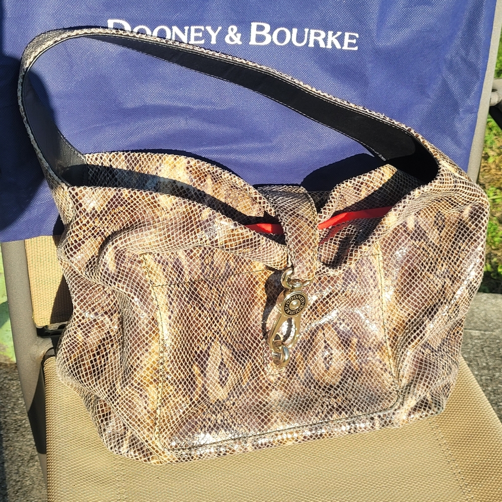 Dooney & Bourke  shoulder snake skin bag.